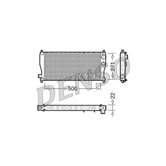 Denso DRM03011 Drm03011 Engine Radiator For Austin Metro Hatchback | ML Performance UK