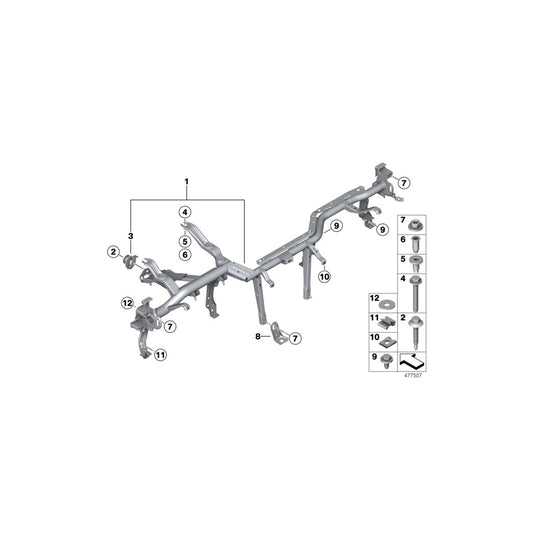 Genuine BMW 51459291317 F30 F83 F80 Support Instrument Panel Head-Up Display Left hand drive (Inc. 316i, 328i & 340i) | ML Performance UK