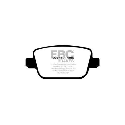 EBC DP21933 Ford Volvo Greenstuff Rear Brake Pads - TRW Caliper 2 | ML Performance UK Car Parts