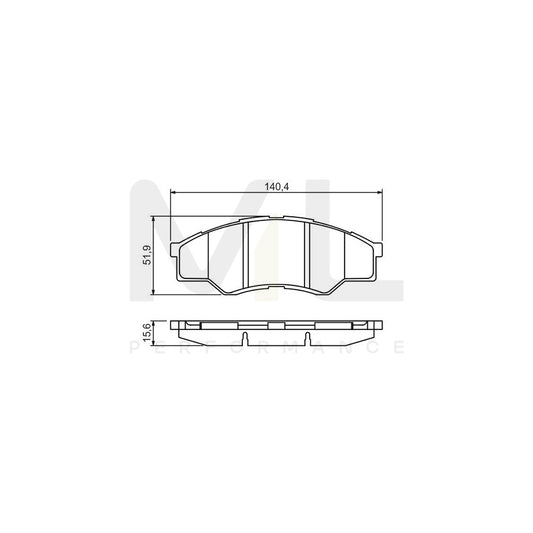 Bosch 0986494425 Brake Pad Set For Toyota Hilux Pick-Up BP1347 | ML Performance Car Parts