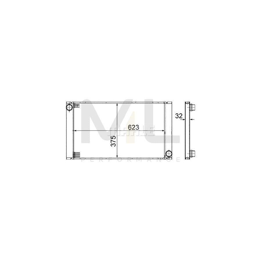 MAHLE ORIGINAL CR 1066 000P Engine radiator for BMW 5 Series Brazed cooling fins, Manual Transmission | ML Performance Car Parts