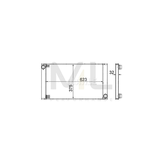 MAHLE ORIGINAL CR 1066 000P Engine radiator for BMW 5 Series Brazed cooling fins, Manual Transmission | ML Performance Car Parts