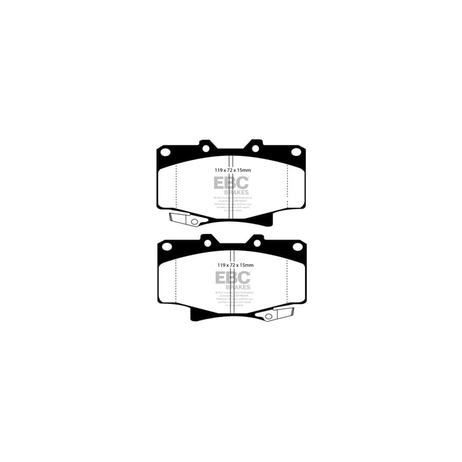 EBC PD04KF1196 Toyota Landcruiser Bluestuff Front Brake Pad & Plain Disc Kit 2 | ML Performance UK Car Parts