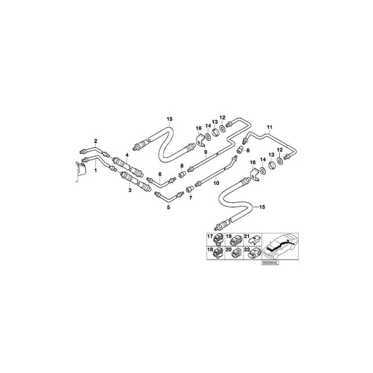 Genuine BMW 34326755340 E39 Pipe M10/M12-2351mm (Inc. 530i) | ML Performance UK Car Parts