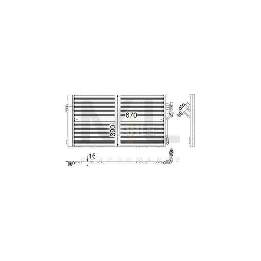 MAHLE ORIGINAL AC 761 000S Air conditioning condenser with dryer, without pressure switch | ML Performance Car Parts