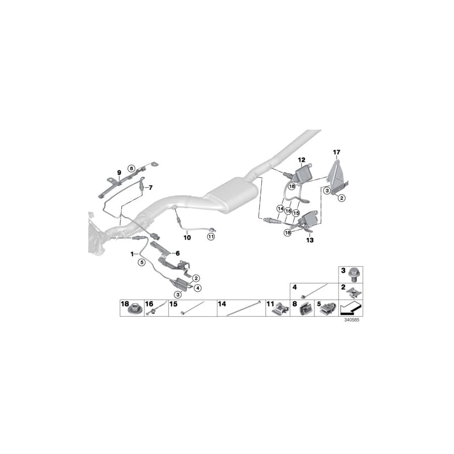 Genuine BMW 13628570115 F34 F25 F13 Lambda-Probe Bracket (Inc. 435dX, 740d & M550dX) | ML Performance UK Car Parts