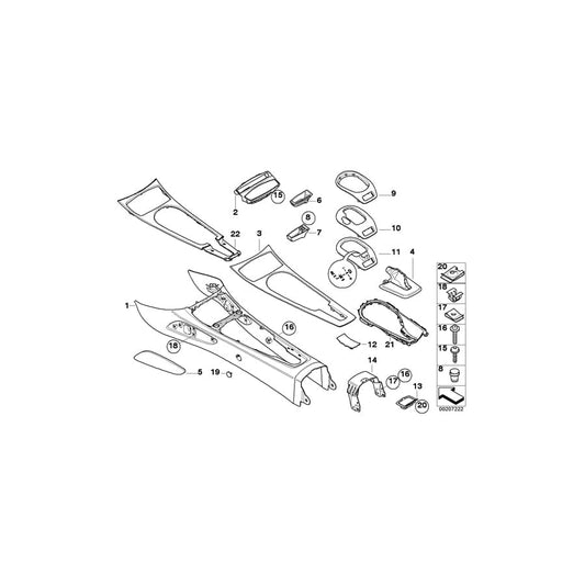 Genuine BMW 51168035111 E85 E86 Cover Center Console SCHWARZ (Inc. Z4 2.5i, Z4 2.5si & Z4 2.2i) | ML Performance UK Car Parts