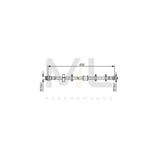 BOSCH 1 987 476 445 Brake Hose for FIAT UNO 435mm | ML Performance Car Parts