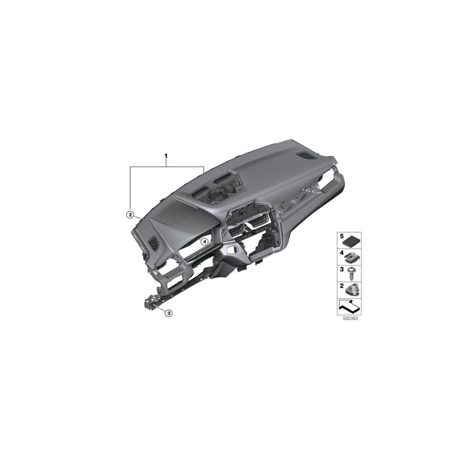 Genuine BMW 51458099057 F39 Dashb.Head-Up Displ.W/Ornamental Seam SCHWARZ/GELB (Inc. X2 20i, X2 25dX & X2 18d) | ML Performance UK Car Parts