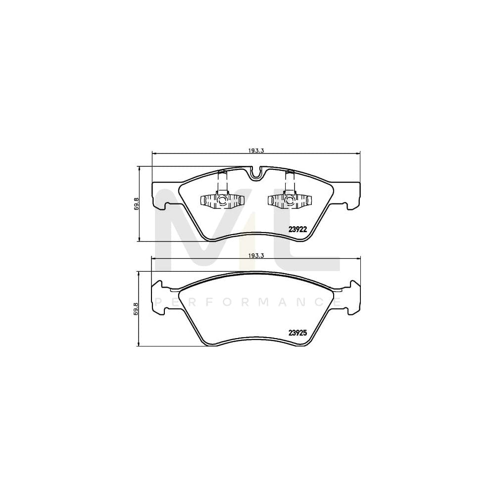 Hella 8DB 355 012-011 Brake Pad Set Prepared For Wear Indicator | ML Performance Car Parts