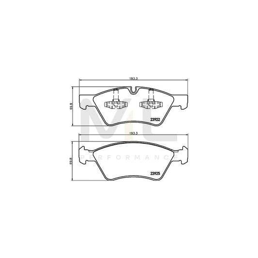 Hella 8DB 355 012-011 Brake Pad Set Prepared For Wear Indicator | ML Performance Car Parts