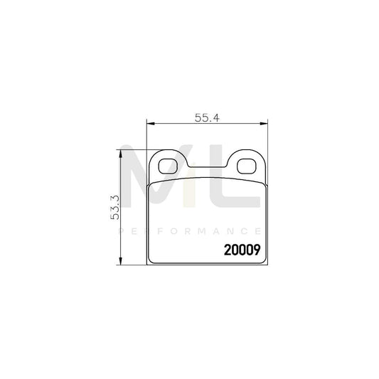 Hella 8DB 355 006-991 Brake Pad Set Not Prepared For Wear Indicator | ML Performance Car Parts