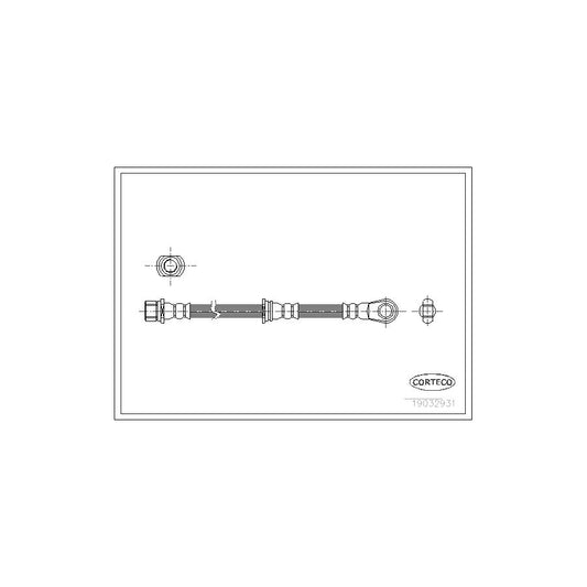 Corteco 19032931 Brake Hose For Mitsubishi Shogun Pinin (V60) | ML Performance UK