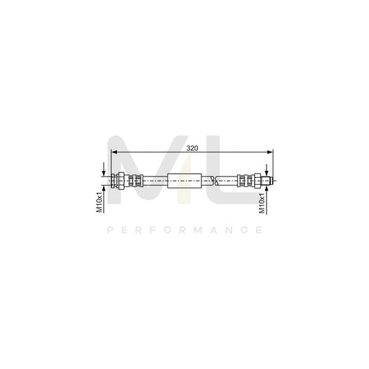 BOSCH 1 987 481 048 Brake Hose for FIAT CROMA 295mm, M10x1 | ML Performance Car Parts