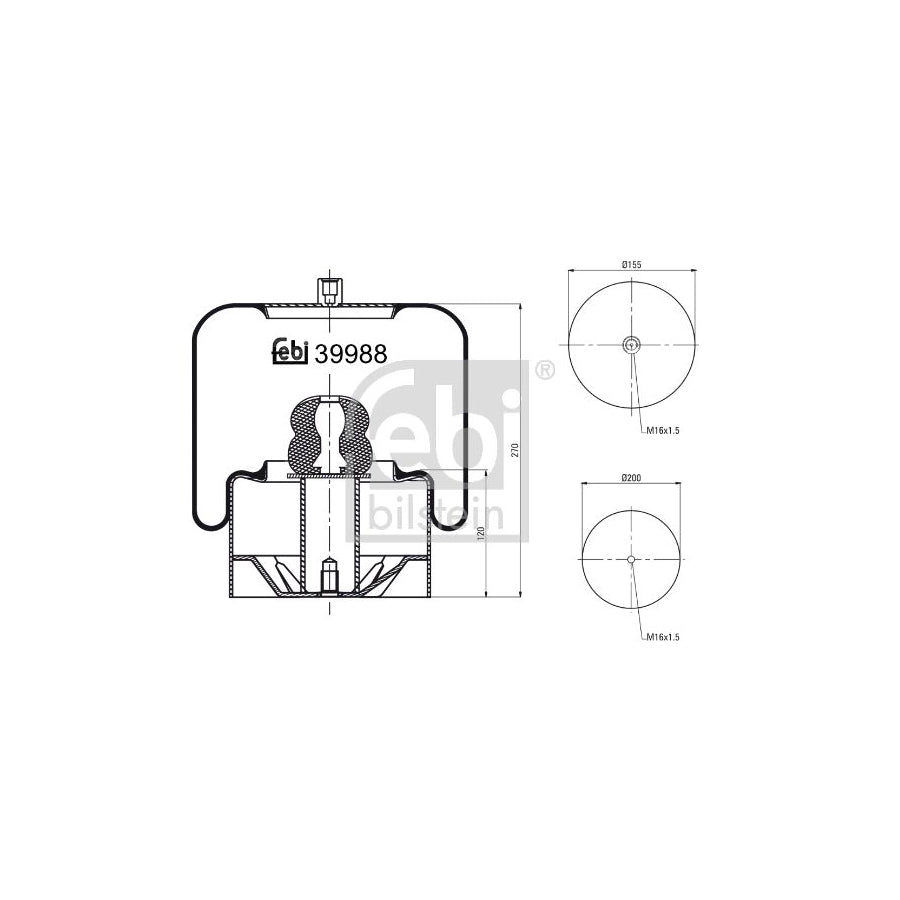 Febi Bilstein 39988 Boot, Air Suspension