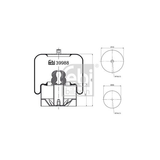 Febi Bilstein 39988 Boot, Air Suspension