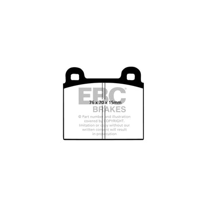 EBC PD03KF789 Mercedes-Benz W108 W115 R113 Yellowstuff Front Brake Pad & Plain Disc Kit - ATE Caliper 2 | ML Performance UK Car Parts