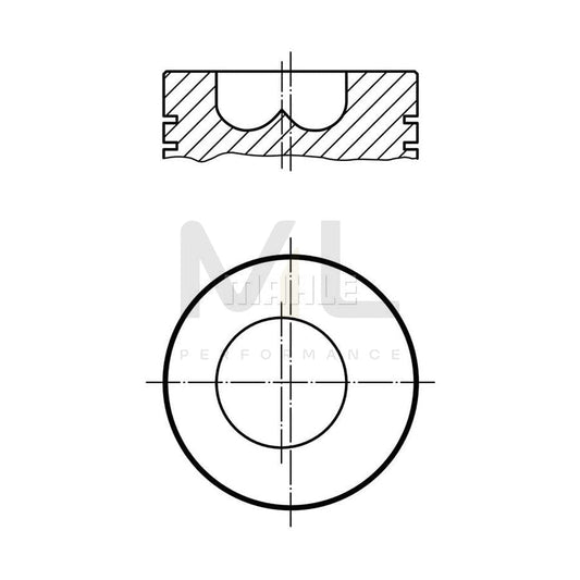 MAHLE ORIGINAL 009 89 00 Piston 94,4 mm, with cooling duct, with piston ring carrier | ML Performance Car Parts