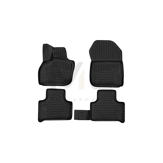 WALSER Tailored, XTR 75154 Floor mat set Elastomer, Front and Rear, Black | ML Performance Car Parts