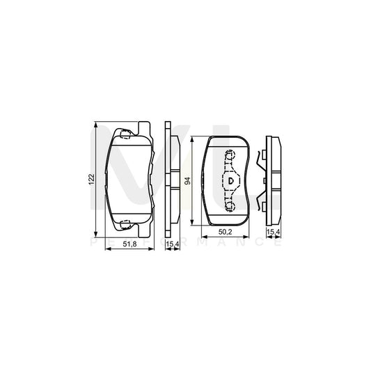 Bosch 0986495313 Brake Pad Set Excl. Wear Warning Contact, With Mounting Manual BP1602 | ML Performance Car Parts