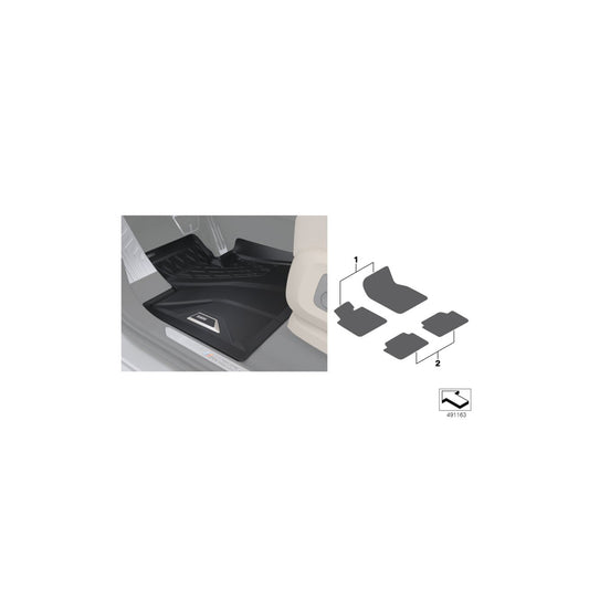 Genuine BMW 51472458562 G07 Floor Liner Rear 2.SR/6/7-SITZIG (Inc. X7 50iX, X7 M50dX & X7 30dX) | ML Performance UK