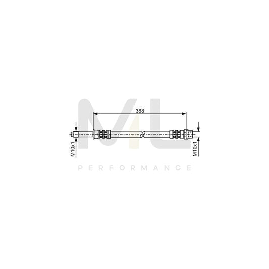 BOSCH 1 987 476 300 Brake Hose 388mm | ML Performance Car Parts
