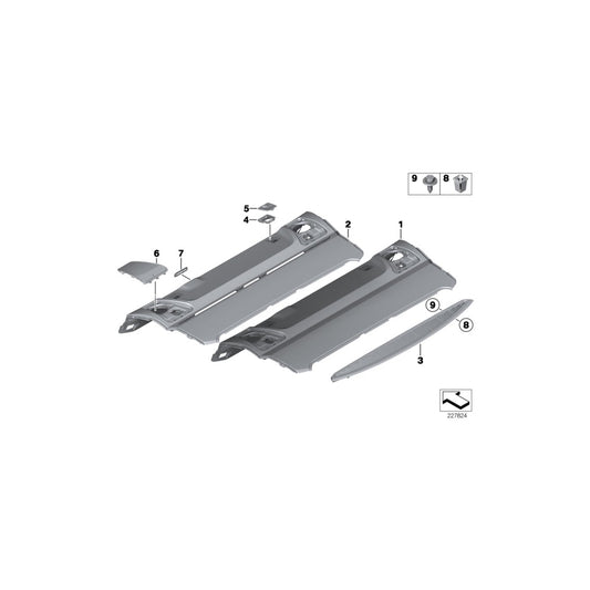 Genuine BMW 51469173452 Parcel Shelf, Rear ANTHRAZIT (Inc. Hybrid 5, 530d & 550iX) | ML Performance UK