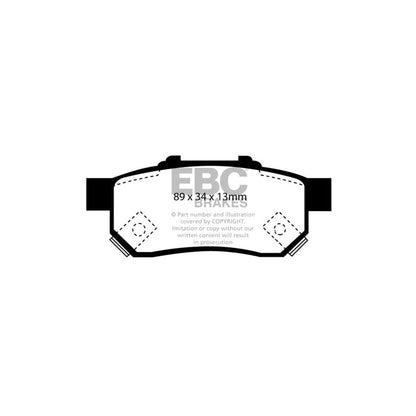 EBC PDKR390 Honda Civic Ultimax Rear Brake Pad & Plain Disc Kit - Akebono Caliper 2 | ML Performance UK Car Parts
