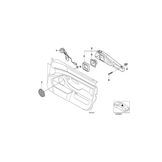 Genuine BMW 65138360775 E39 Left Front Door Loudspeaker Box STEREO SYSTEM (Inc. 525td, 525d & 525i) | ML Performance UK Car Parts