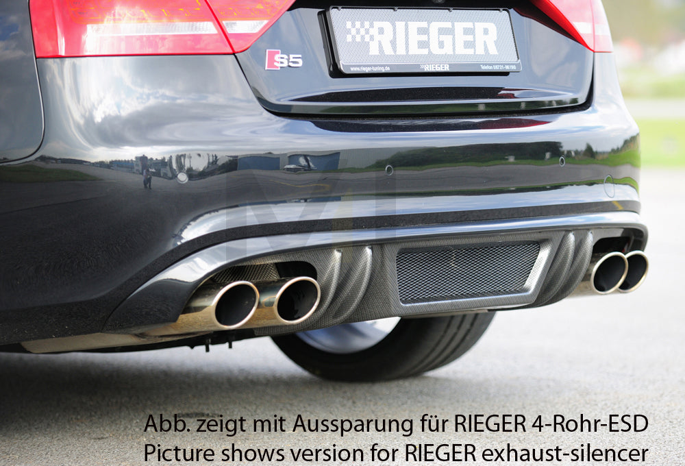 Rieger 00099892 Audi B8 B81 A5 Rear Diffuser 3 | ML Performance UK Car Parts