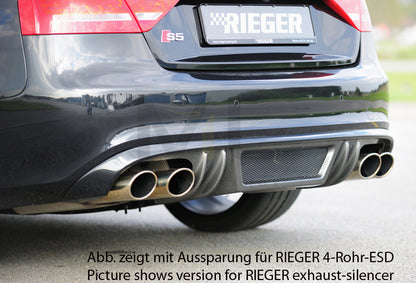 Rieger 00099892 Audi B8 B81 A5 Rear Diffuser 3 | ML Performance UK Car Parts