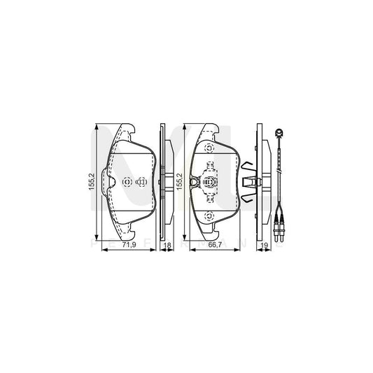 Bosch 0986Tb3201 Brake Pad Set With Accessories  | ML Performance Car Parts