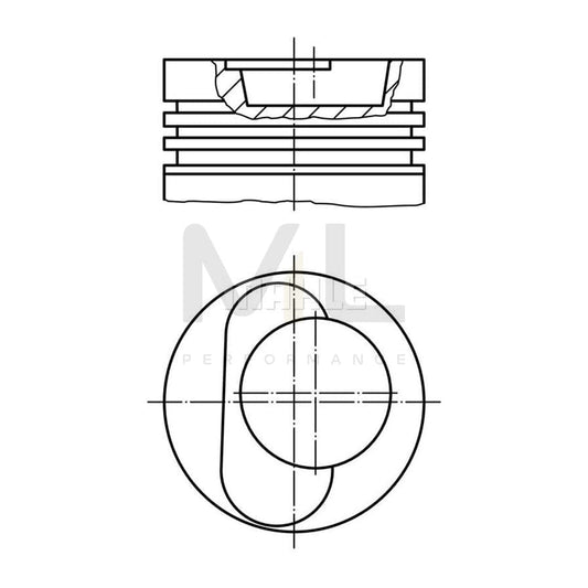 MAHLE ORIGINAL 229 28 00 Piston 128,0 mm, with piston ring carrier, without cooling duct | ML Performance Car Parts