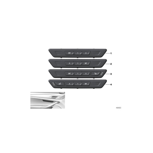 Genuine BMW 61316826752 G31 F90 G30 Operating Facility Seat Functions Left SCHWARZ (Inc. 520i, 630d & 525d) | ML Performance UK