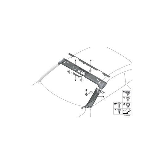 Genuine BMW 51467489926 F91 G14 Windshield Frame Cover (Inc. 840dX, 840i & 840iX) | ML Performance UK