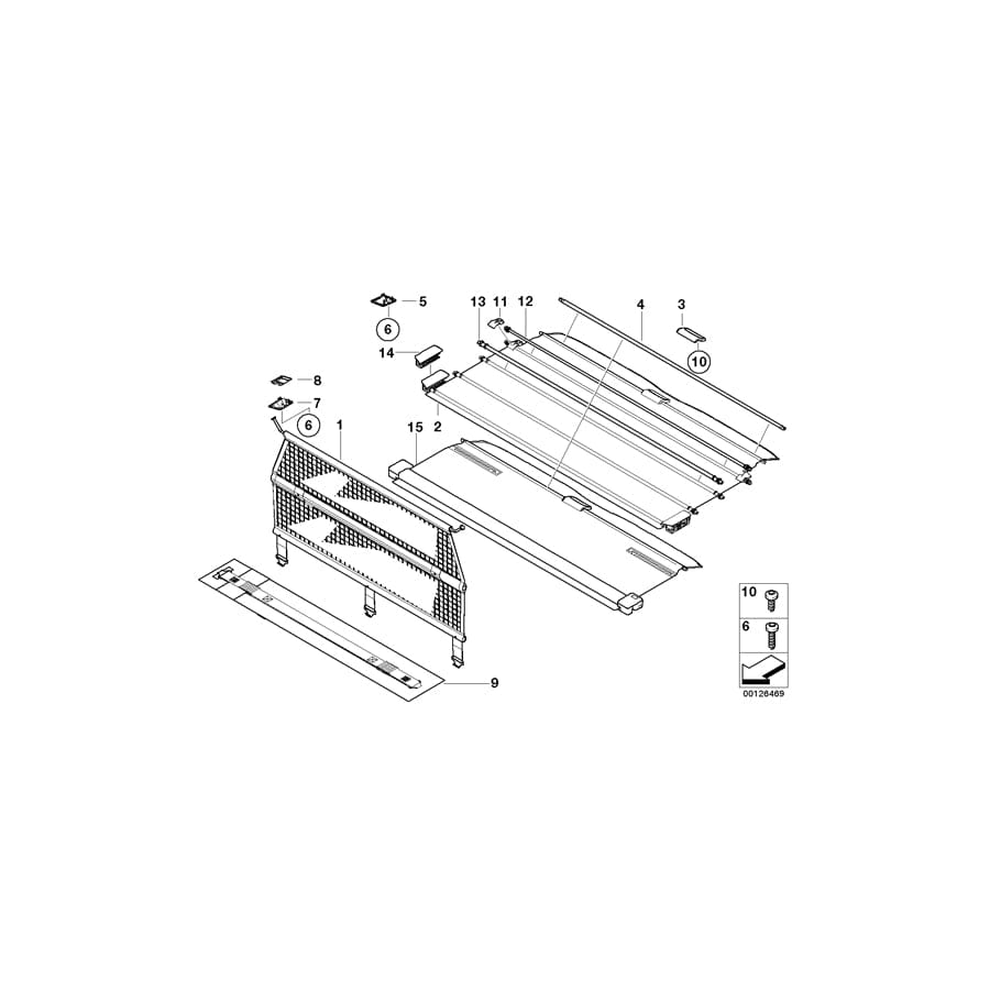 Genuine BMW 51477135675 E53 Roller Blind SCHWARZ (Inc. X5 4.8is, X5 3.0d & X5 3.0i) | ML Performance UK Car Parts