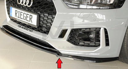 Rieger 00088202 Audi B9 F5 RS5 Front Splitter 4 | ML Performance UK Car Parts