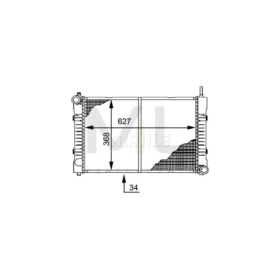 MAHLE ORIGINAL CR 676 000P Engine radiator suitable for MERCEDES-BENZ T2 Brazed cooling fins | ML Performance Car Parts