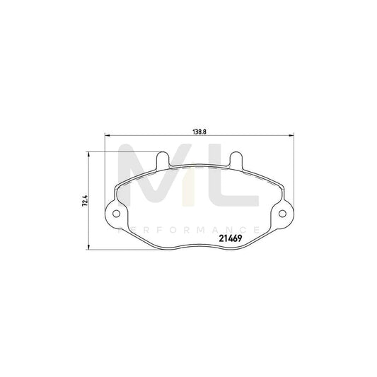 Brembo P 24 033 Brake Pad Set For Ford Transit Excl. Wear Warning Contact | ML Performance Car Parts