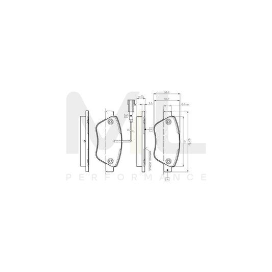 Bosch 0986Tb2836 Brake Pad Set Incl. Wear Warning Contact, With Bolts, With Accessories  | ML Performance Car Parts