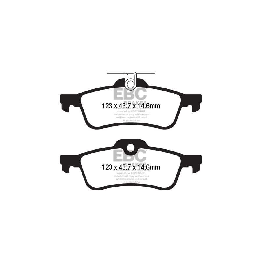 EBC PDKR388 Honda Civic Ultimax Rear Brake Pad & Plain Disc Kit - ATE Caliper 2 | ML Performance UK Car Parts
