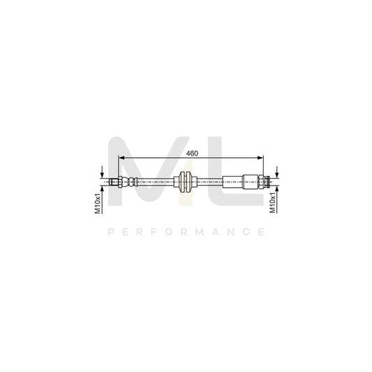 BOSCH 1 987 481 543 Brake Hose 460mm | ML Performance Car Parts