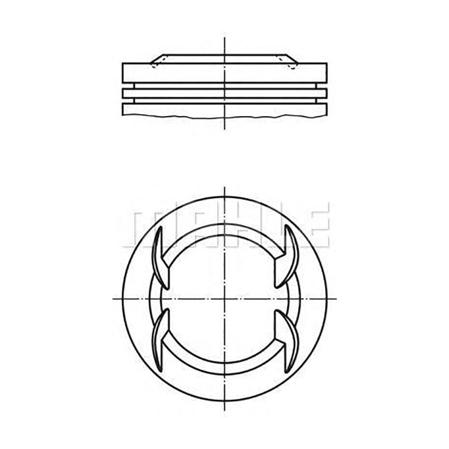 MAHLE ORIGINAL 009 77 01 Piston 82,4 mm, with piston rings | ML Performance Car Parts