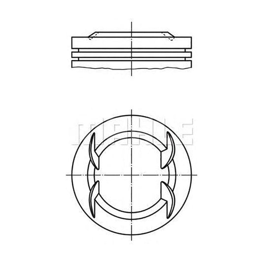 MAHLE ORIGINAL 009 77 01 Piston 82,4 mm, with piston rings | ML Performance Car Parts