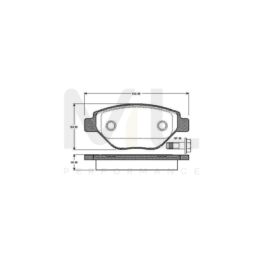 Bosch 0986Tb2442 Brake Pad Set Excl. Wear Warning Contact  | ML Performance Car Parts