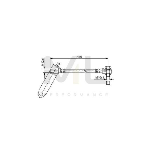 BOSCH 1 987 481 047 Brake Hose for FORD TRANSIT 412mm | ML Performance Car Parts