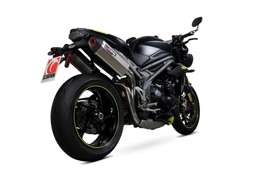 Scorpion RTR88TEO Triumph Speed Triple Serket Parallel Slip-On (Pair) - Titanium Sleeve | ML Performance UK UK