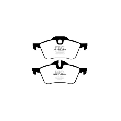 EBC PD09KF407 Mini R52 R53 Bluestuff Front Brake Pad & USR Disc Kit - ATE Caliper 2 | ML Performance UK Car Parts