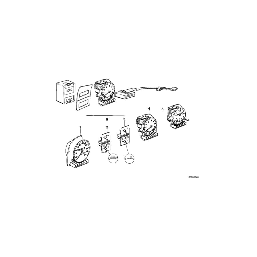 Genuine BMW 62131381571 E28 Revolution Counter W.Fuel Economy Contr. L/100KM (Inc. 525e & 528e) | ML Performance UK Car Parts