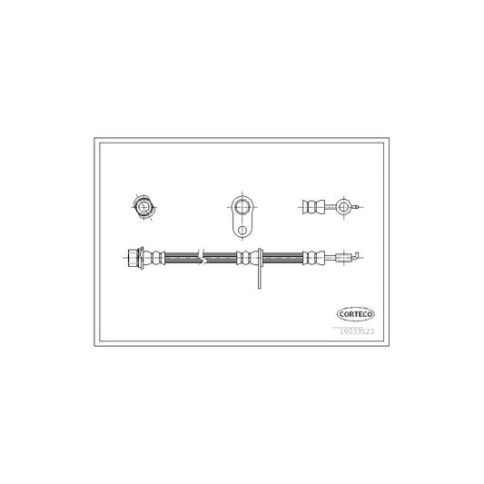 Corteco 19033523 Brake Hose For Toyota Avensis Verso (M2) | ML Performance UK